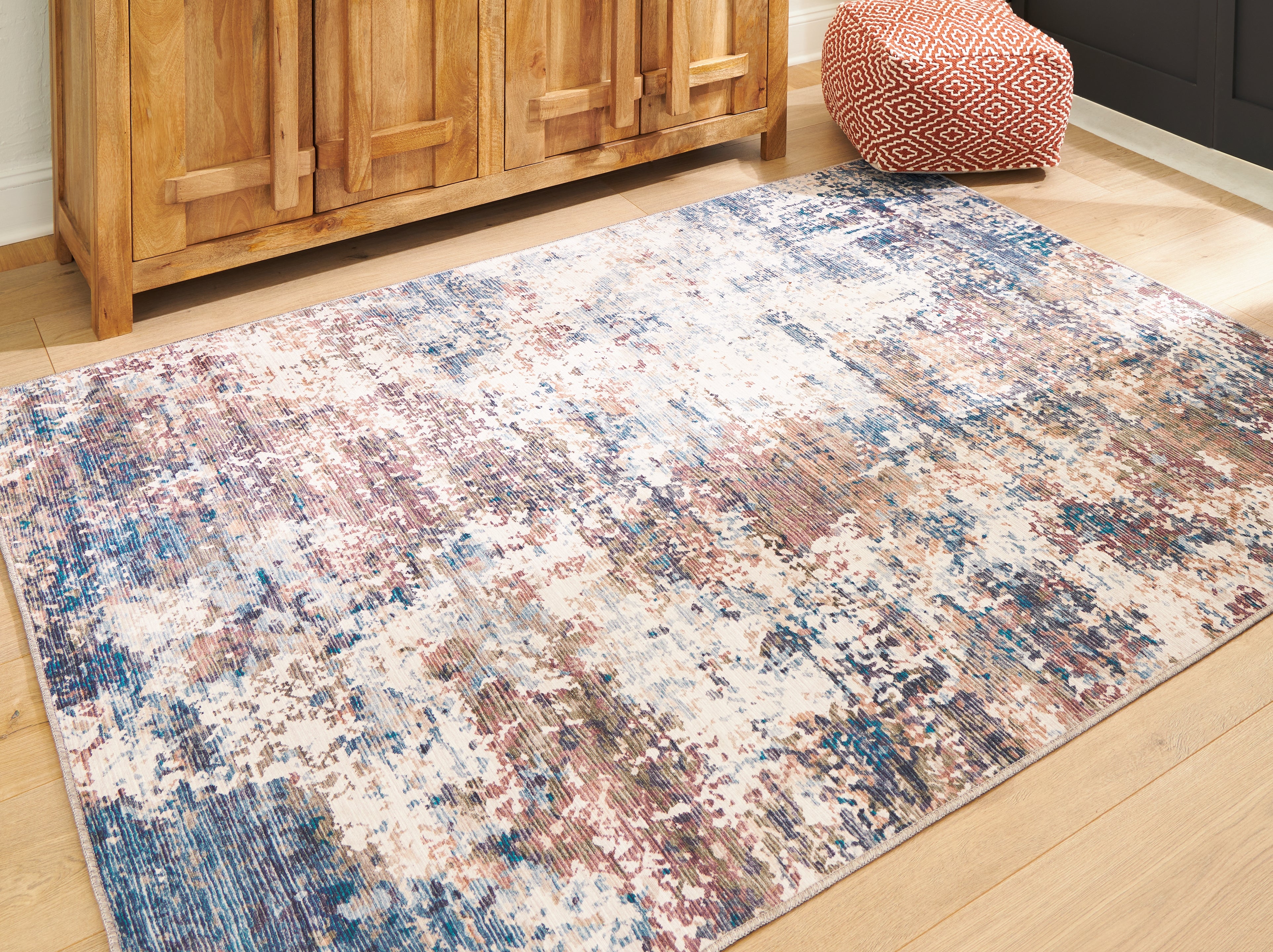 Best Furniture Outlet - Ashley Furniture - Willbertal Rug - 5'2" x 7' Washable Rug / Multi - R406652