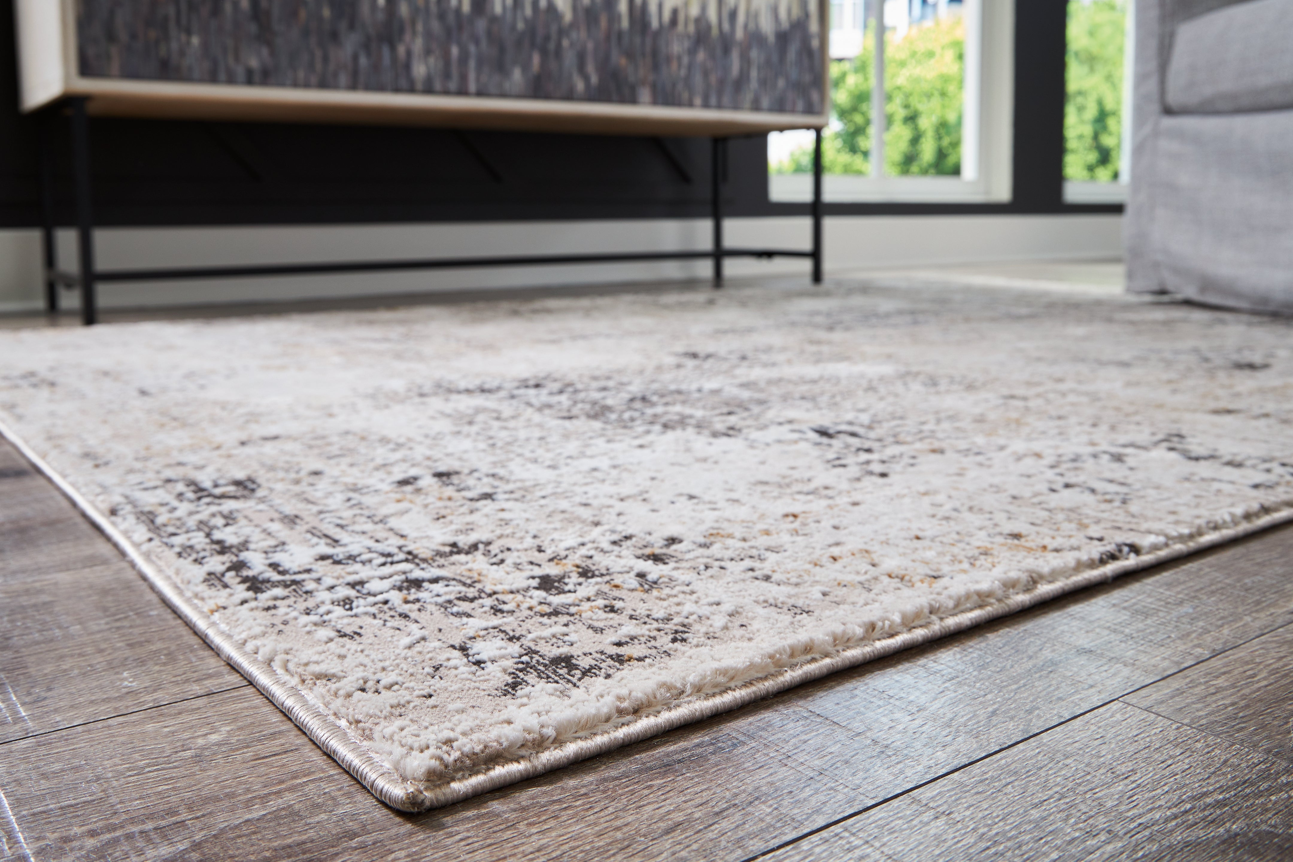 Best Furniture Outlet - Ashley Furniture - Elaning Rug - 8' x 10' Rug / Black/Gray/Cream - R406701