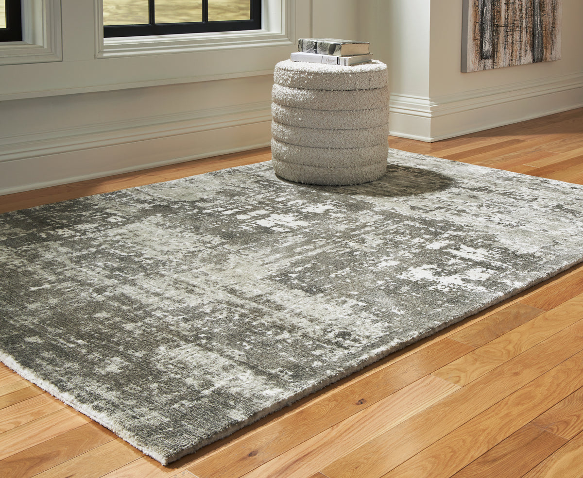 Best Furniture Outlet - Ashley Furniture - Valmontic Rug - 5' x 7' Rug / Gray - R406922