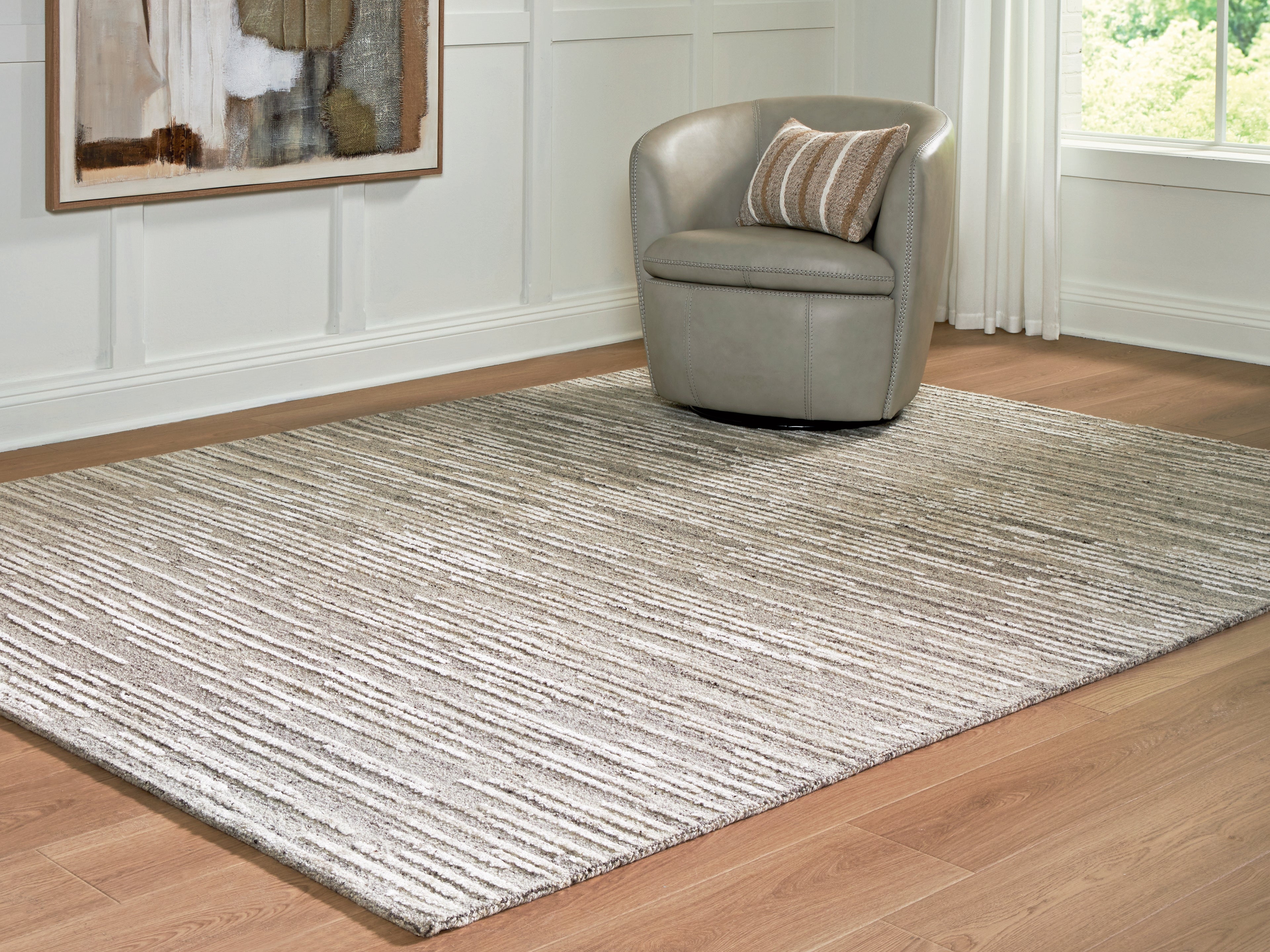 Best Furniture Outlet - Ashley Furniture - Eljory Rug - Large Rug / Gray - R408201