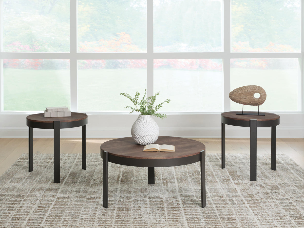 Best Furniture Outlet - Ashley Furniture - Horizon Hills Table (Set of 3) - Occasional Table Set (3/CN) - T186-13