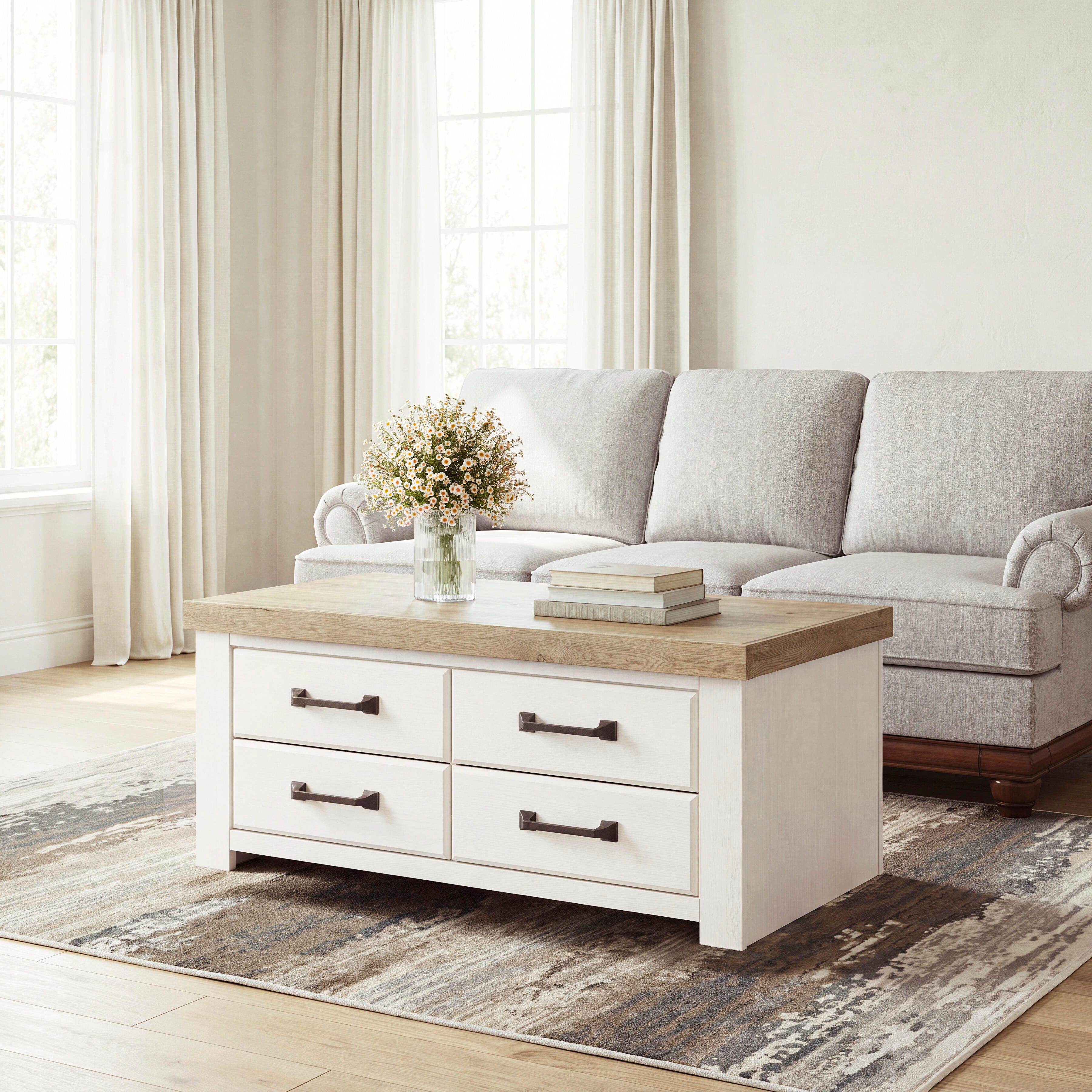 Best Furniture Outlet - Ashley Furniture - Savonport Coffee Table - Rectangular Cocktail Table - T4615-1