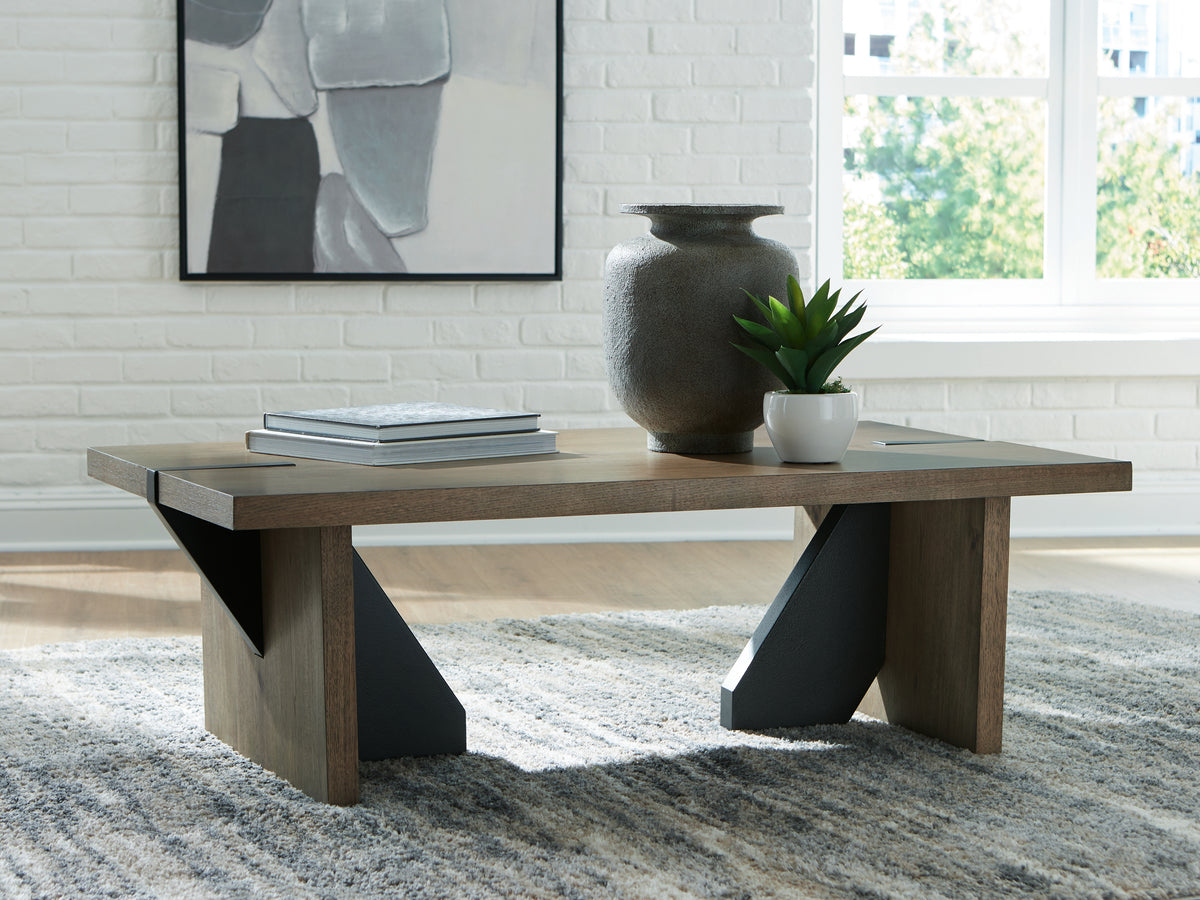Best Furniture Outlet - Ashley Furniture - Kandinew Coffee Table - Rectangular Cocktail Table - T554-1