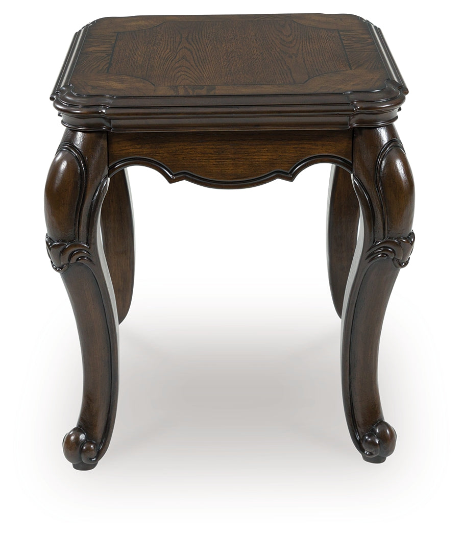 Best Furniture Outlet - Ashley Furniture - Maylee End Table - Rectangular End Table / Dark Brown - T617-3