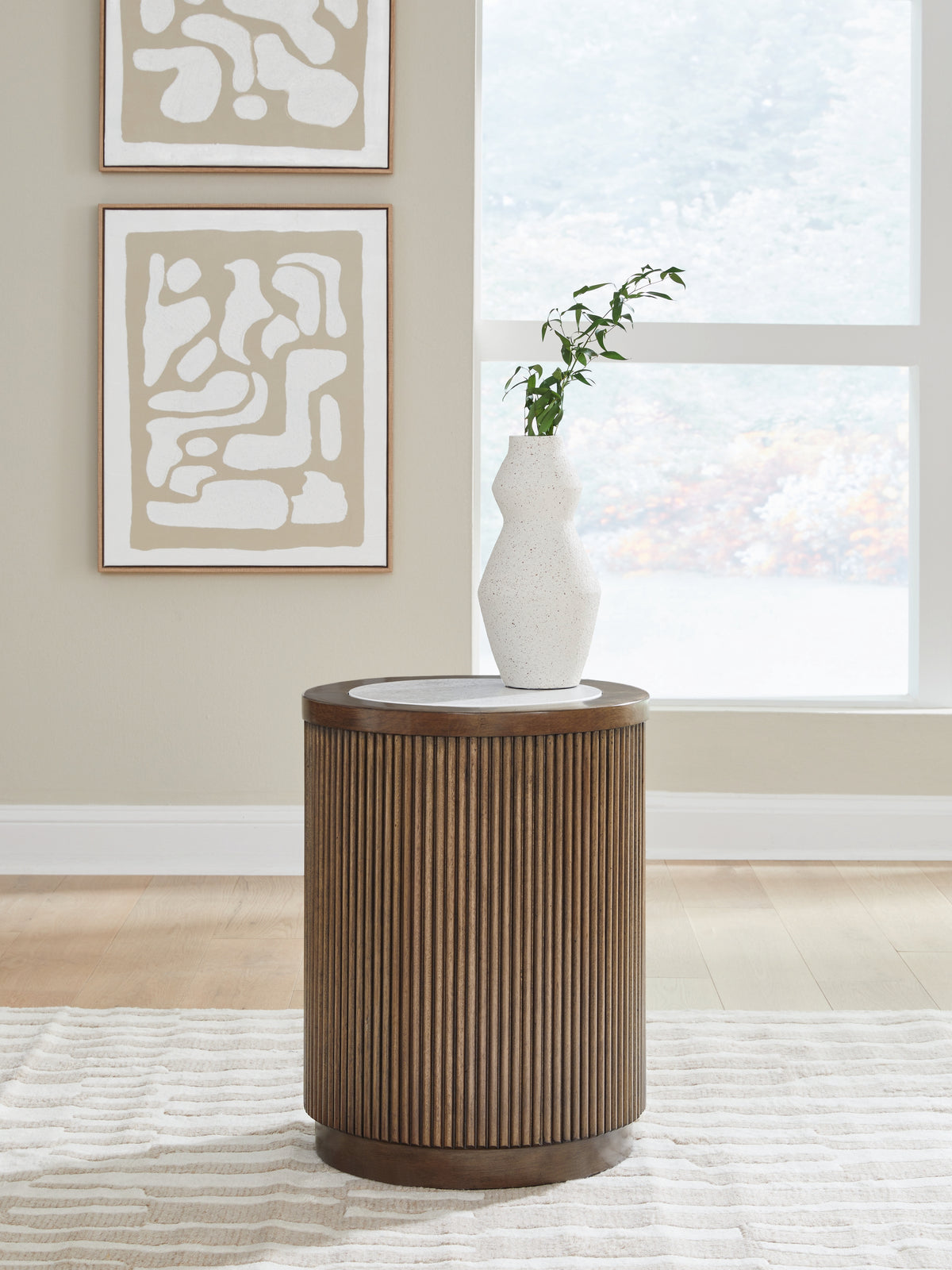 Best Furniture Outlet - Ashley Furniture - Hadonna End Table - Round End Table - T658-6