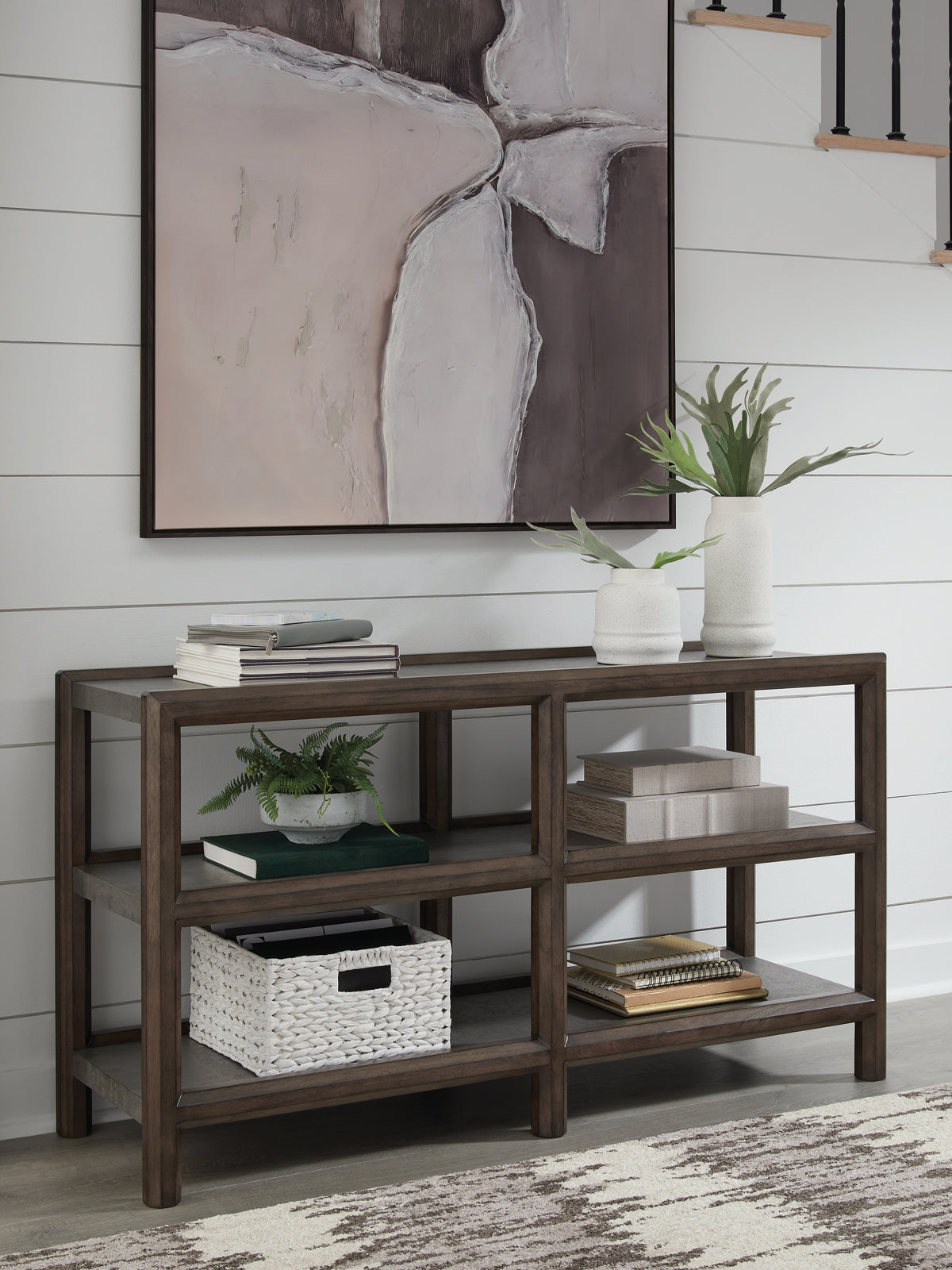 Best Furniture Outlet - Ashley Furniture - Kallenny Sofa Table - Sofa Table / Brown/Gray - T669-4