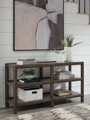 Best Furniture Outlet - Ashley Furniture - Kallenny Sofa Table - Sofa Table / Brown/Gray - T669-4
