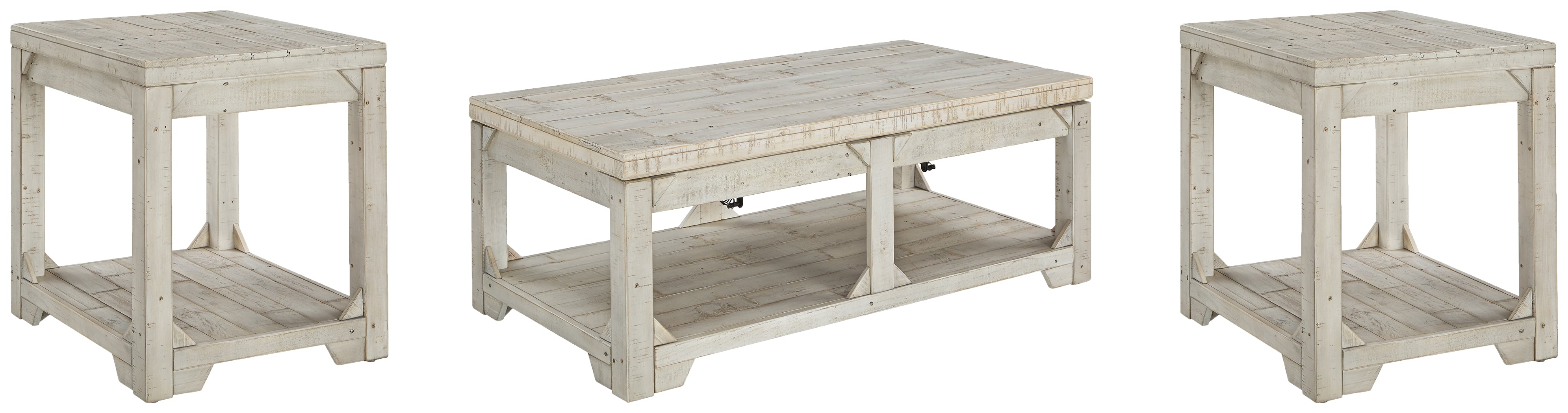 Best Furniture Outlet - Ashley Furniture - Fregine Coffee Table and 2 End Tables - Coffee Table and 2 End Tables - T755T1