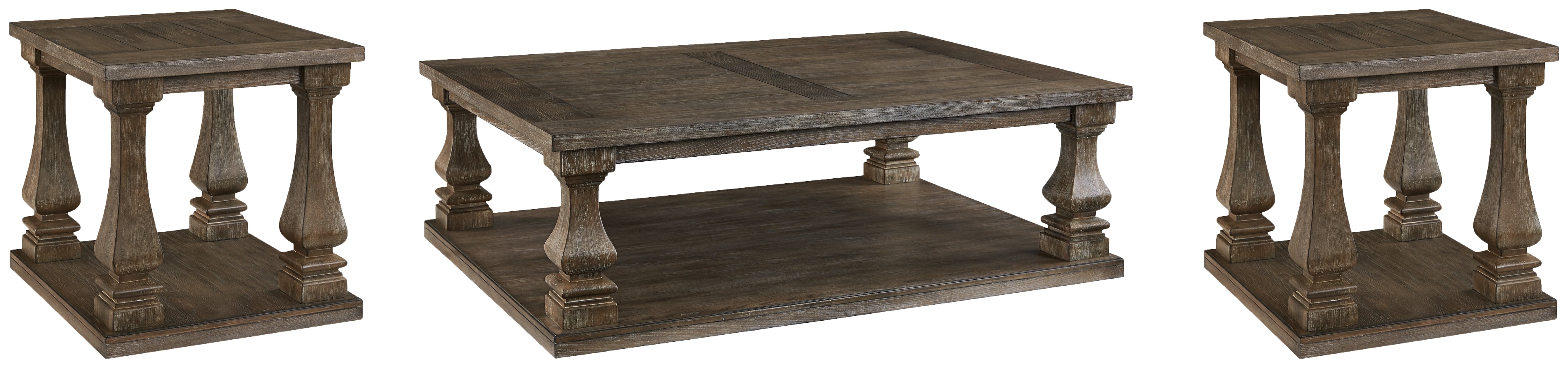 Best Furniture Outlet - Ashley Furniture - Johnelle Coffee Table and 2 End Tables - Coffee Table and 2 End Tables - T776T1