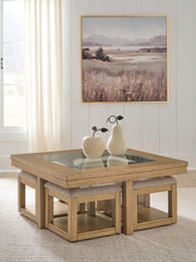 Best Furniture Outlet - Ashley Furniture - Wittenmyer Coffee Table with 4 Stools (Set of 5) - Cocktail TBL w/4 Stools (5/CN) - T794-20