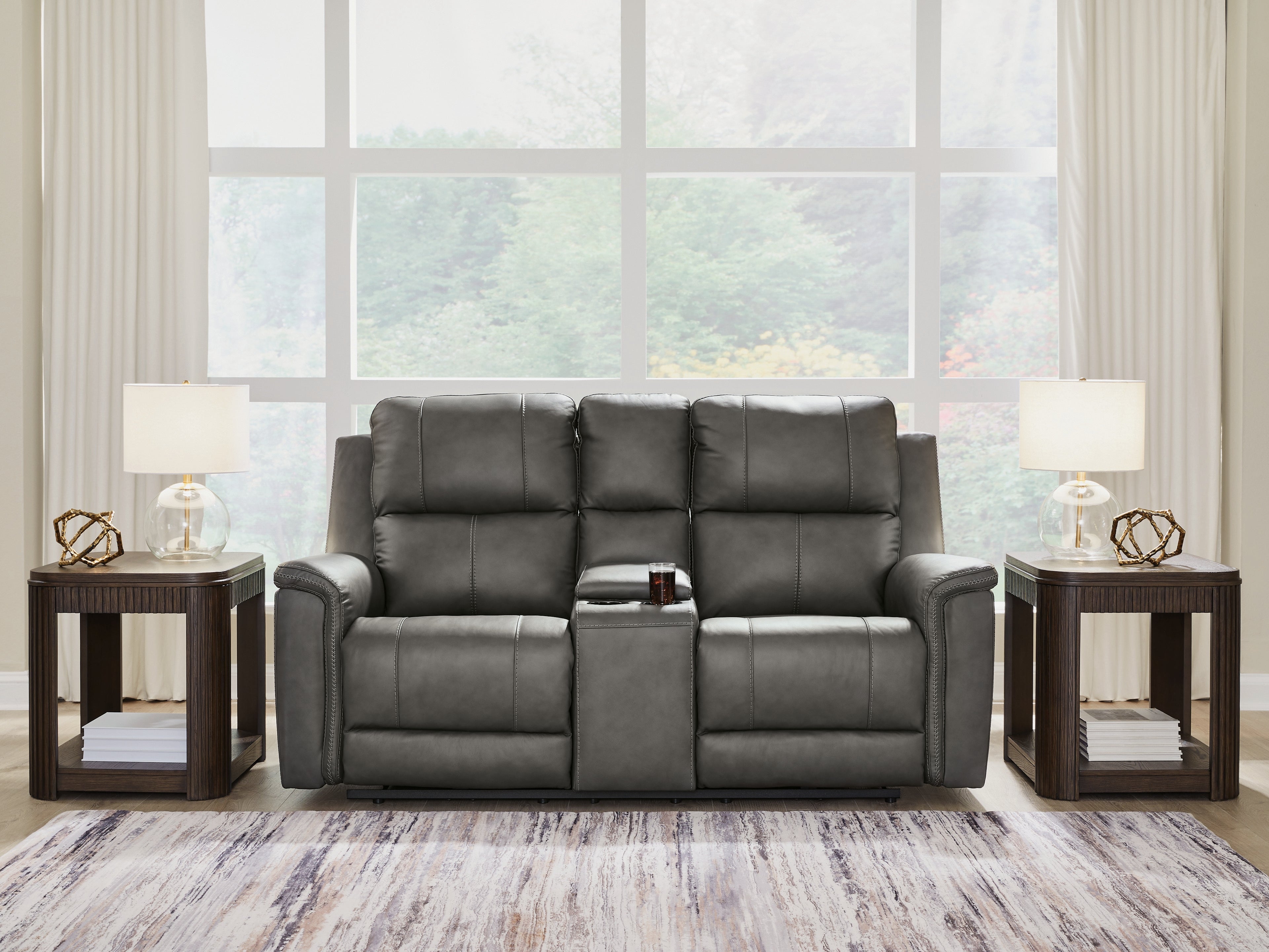 Best Furniture Outlet - Ashley Furniture - Bleckley Living Room - PWR REC Loveseat/CON/ADJ HDRST / Anchor - PCU1200018