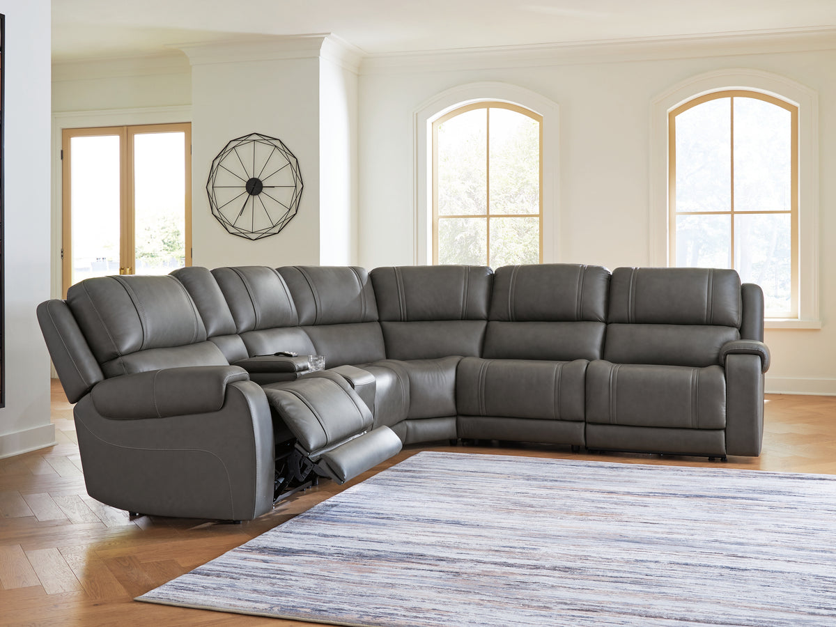 Best Furniture Outlet - Ashley Furniture - 5Z - Pittson Sectional - 6-Piece Power Reclining Sectional - PCU12600S5