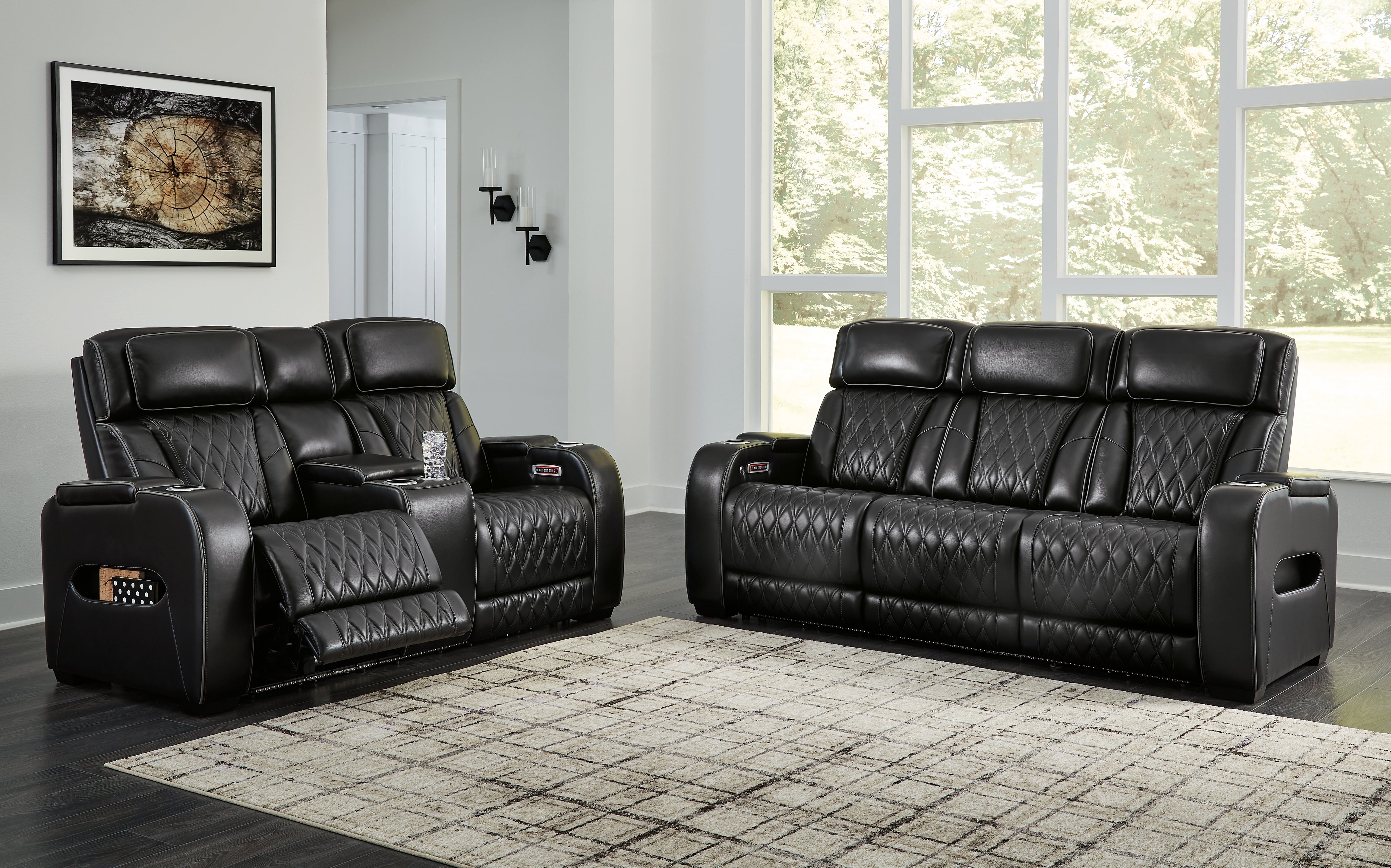 Best Furniture Outlet - Ashley Furniture - Boyington Power Reclining Sofa and Loveseat - Power Reclining Sofa and Loveseat - U27106U1