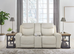 Best Furniture Outlet - Ashley Furniture - Mindanao Living Room - PWR REC Sofa with ADJ Headrest / Steel - U5950415