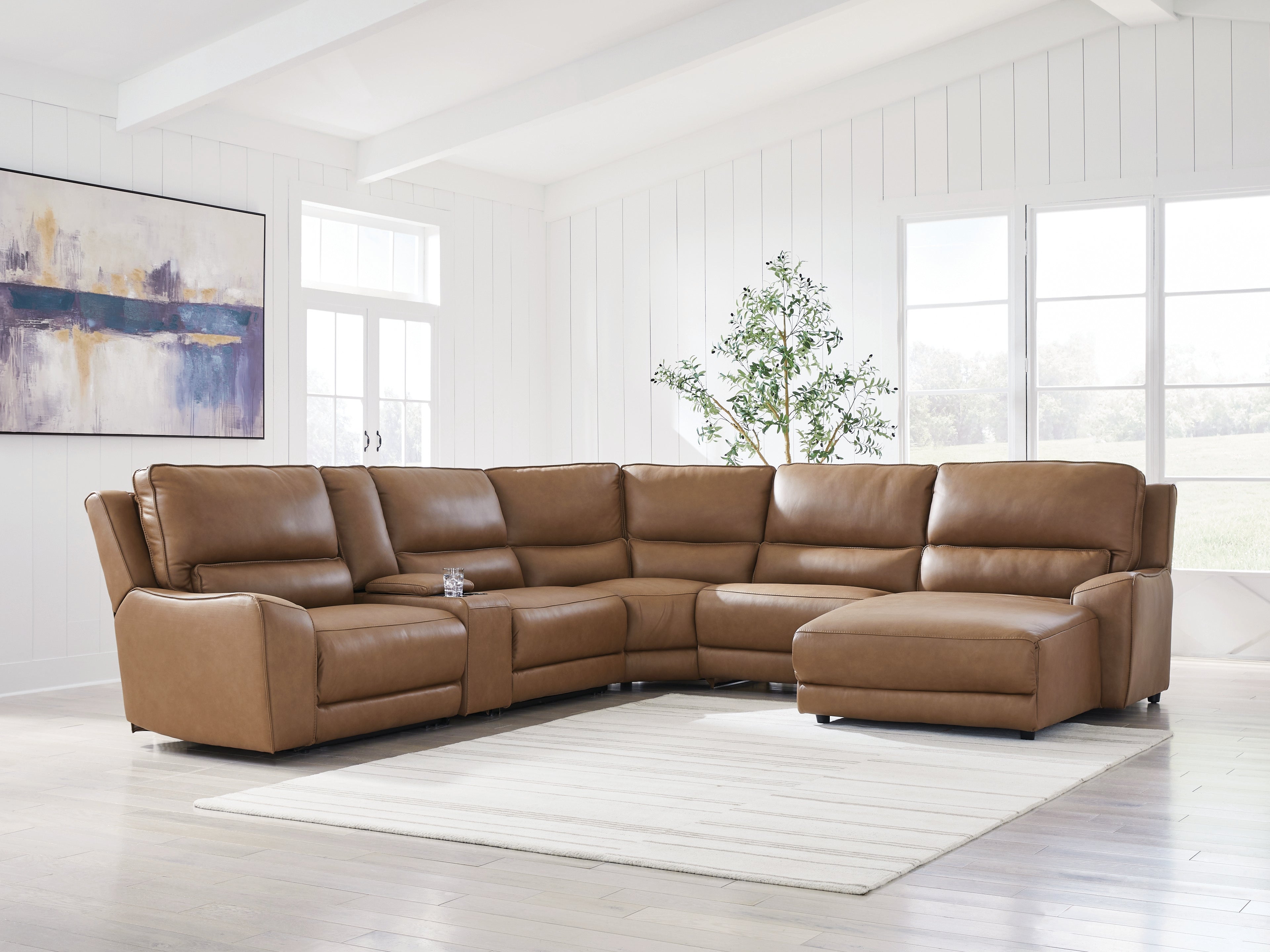 Best Furniture Outlet - Ashley Furniture - DeepWakes Sectional - 6-Piece Power Reclining Sectional with Chaise - PCU62606S6