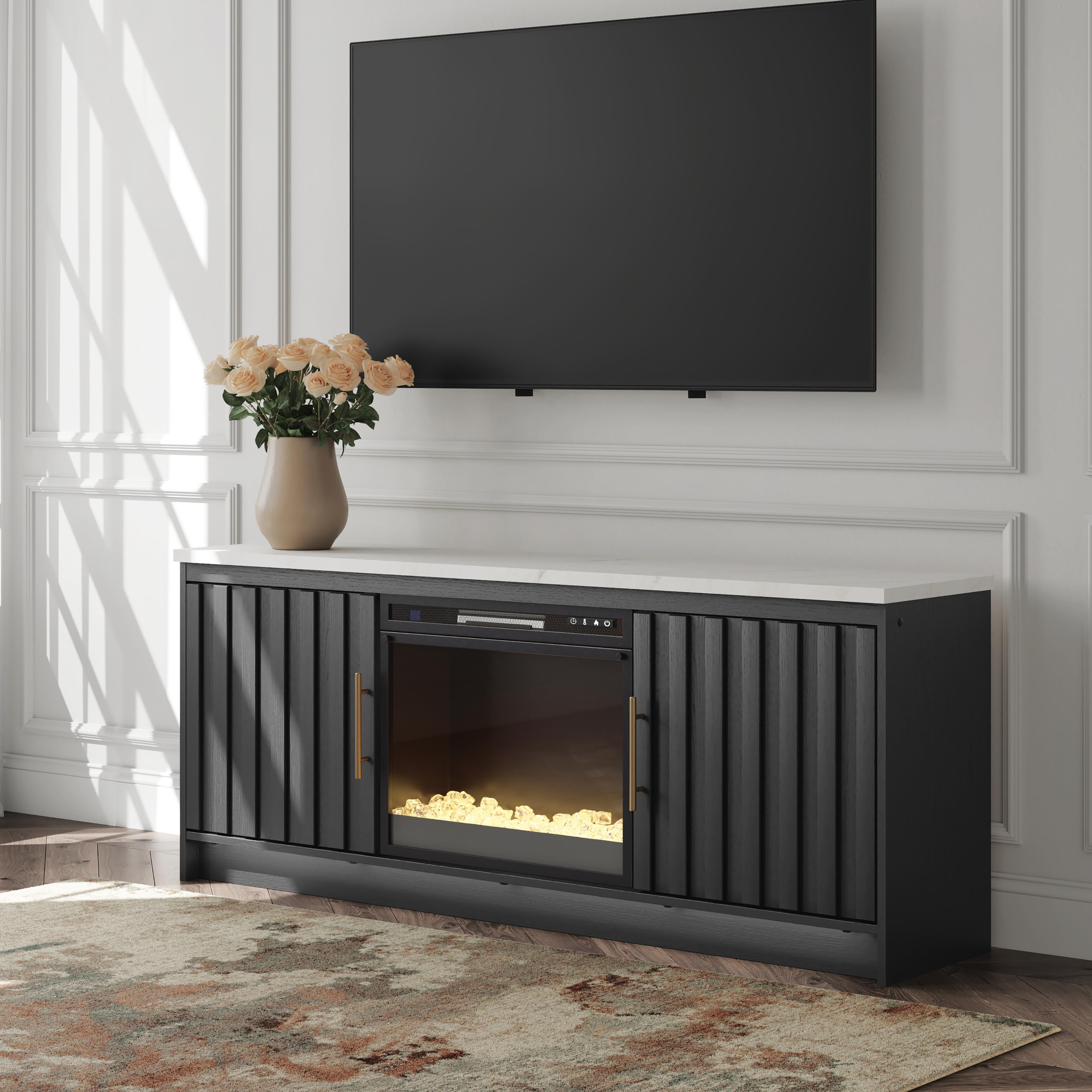 Best Furniture Outlet - Ashley Furniture - Cadmori 63" TV Stand with Electric Fireplace - 63" TV Stand with Electric Fireplace - W2616W1