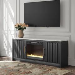 Best Furniture Outlet - Ashley Furniture - Cadmori 63" TV Stand with Electric Fireplace - 63" TV Stand with Electric Fireplace - W2616W1
