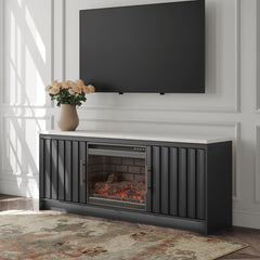 Best Furniture Outlet - Ashley Furniture - Cadmori 63" TV Stand with Electric Fireplace - 63" TV Stand with Electric Fireplace - W2616W2