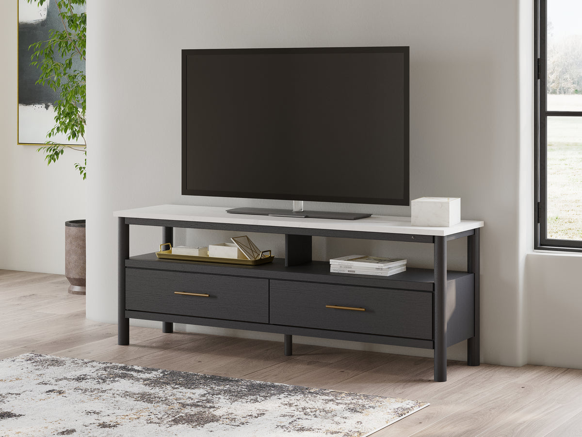 Best Furniture Outlet - Ashley Furniture - Cadmori TV Stand - 72" / Black/White - W2616-68