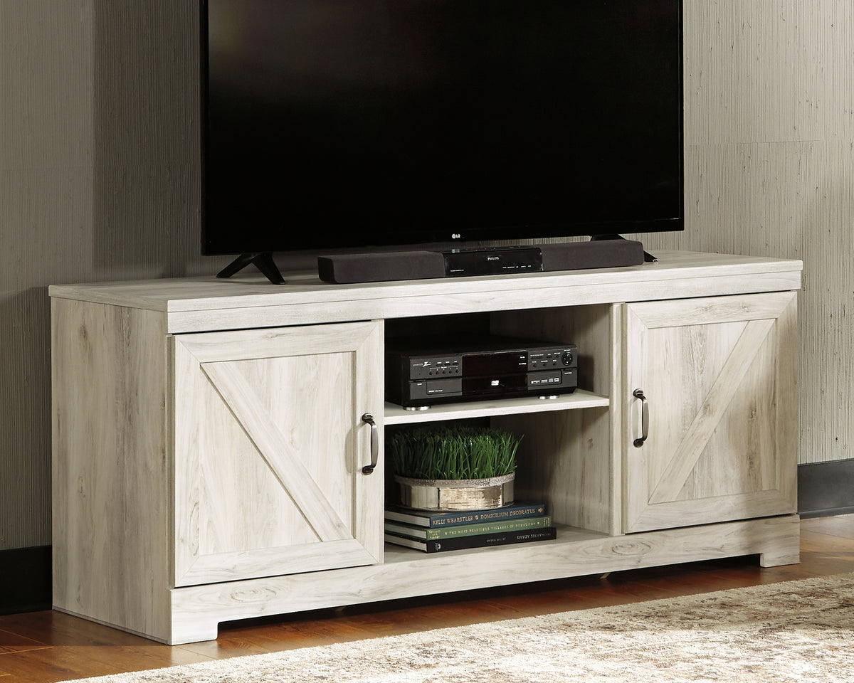 Best Furniture Outlet - Ashley Furniture - Bellaby TV Stand - 63" / Whitewash - W331-68