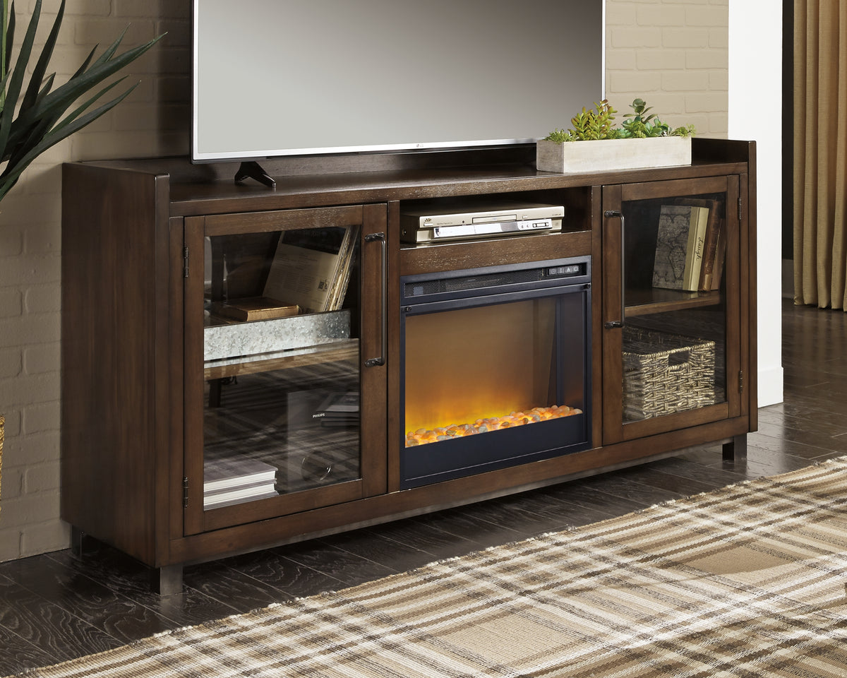 Best Furniture Outlet - Ashley Furniture - Starmore 70" TV Stand with Electric Fireplace - 70" TV Stand with Electric Fireplace / Brown - W633W4