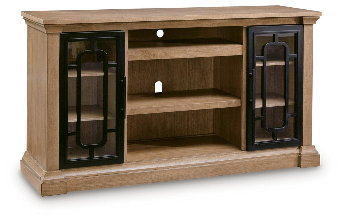 Best Furniture Outlet - Ashley Furniture - Wittenmyer TV Stand - 72" / Natural/Black - W794-68